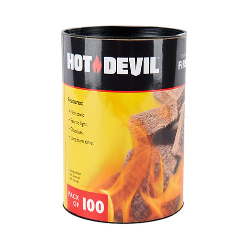 Hot Devil Firelighters - 100 Pack